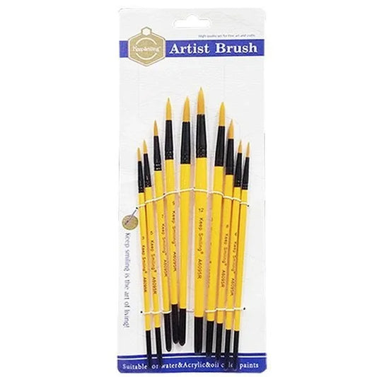 Keep Smiling Professional Fine Round Tip Paint Brush - Pack Of 10 at Best Price in Pakistan. Best Art Supplies, Office & Stationery Store. ✓Free Delivery ✓Cash on Delivery ✓Deals