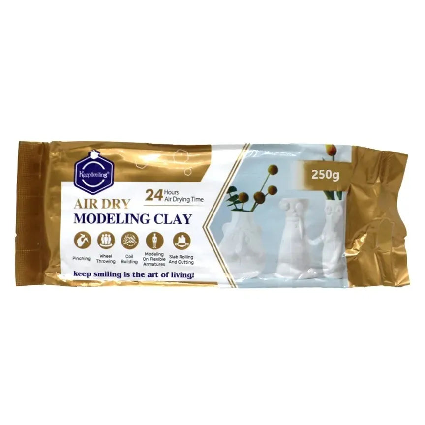 Shop Keep Smiling Sculpt Air Dry Modeling Clay 250g white at Qasimstationers.pk. Get the best price and elevate your crafting experience now!