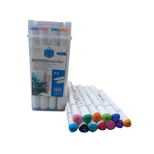 Keep Smiling Sketch Markers offers premium twin double-headed alcohol ink markers ideal for artists. Perfect for drawing and sketching with precision.