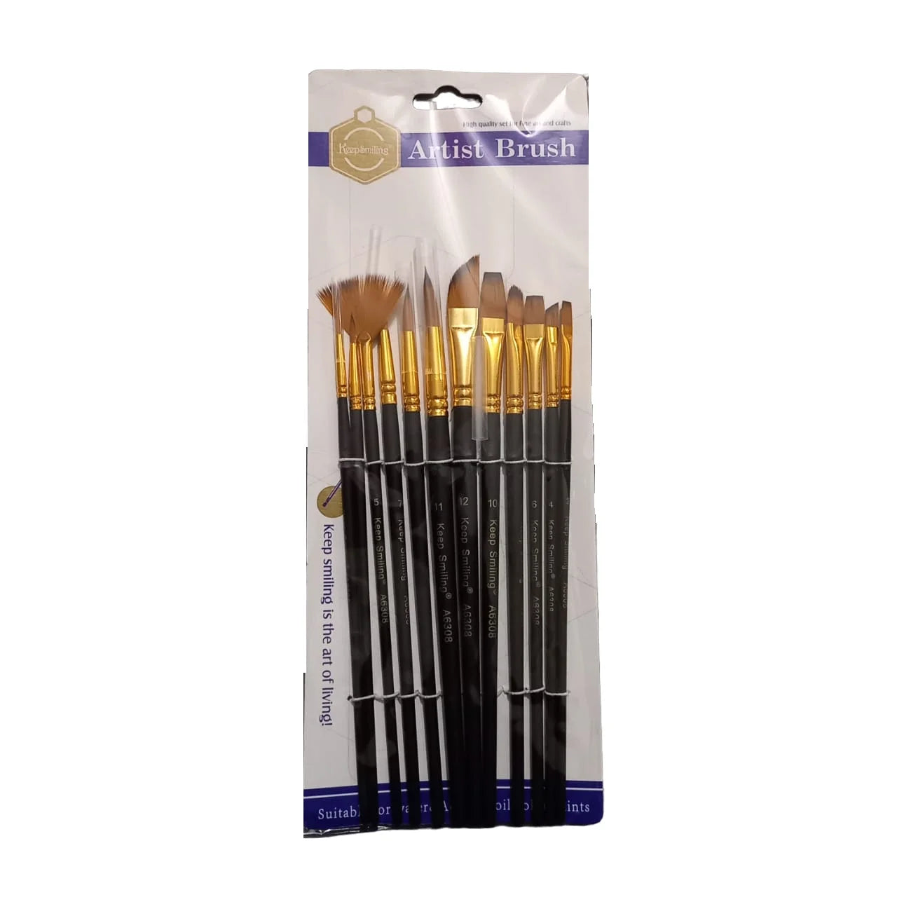 Buy Keep Smiling professional Multi shapes Paint Brush (6308) - Pack of 12 at Best Price in Pakistan. Best Art Supplies, Office & Stationery Store. ✓Free Delivery ✓Cash on Delivery ✓Deals