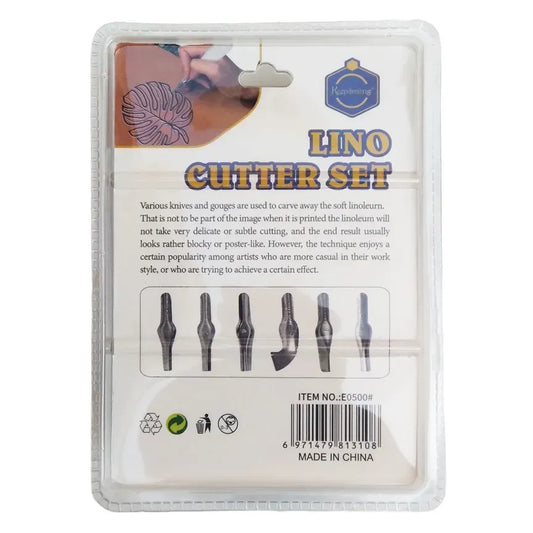 Keep Smiling Lino Cutter Set Includes 6 Cutter Head
