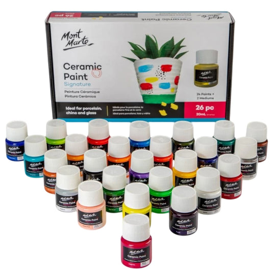 Buy Mont Marte Ceramic Paint Signature 26 x 20ml at Best Art Supplies & Stationery Store. Check Price and Buy Online. ✓ Free Shipping ✓ Cash on Delivery