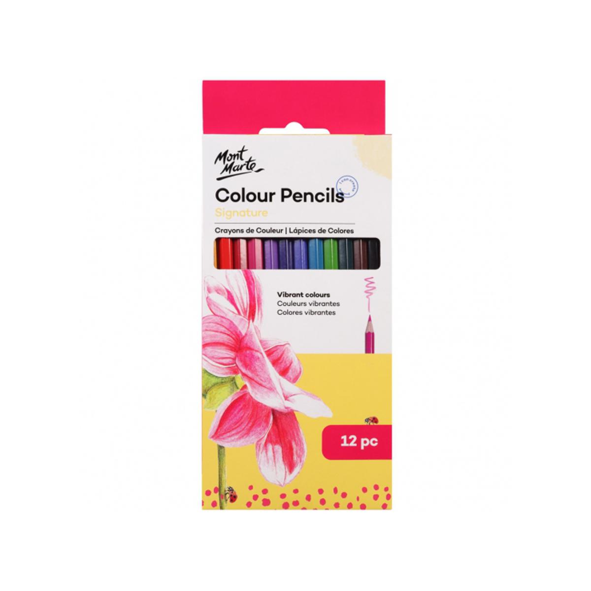 Unleash your creativity with the Mont Marte Color Pencils Signature Series! Available in sets of 12 vibrant colors, these high quality pencils are perfect for sketching, shading, and adding rich color to your artwork Each pencil is designed with smooth, easy to blend pigments that allow for effortless color application and layering Key Features Available in 12 Color Sets Choose the perfect set to suit your artistic needs, whether you’re a beginner or a seasoned artist Vibrant Colors Each pencil provides bol