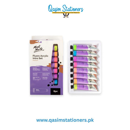 Mont Marte Fluoro Acrylic Paint Intro Set Premium 8pc x 18ml at Best Price in Pakistan. Best Art Supplies, Office & Stationery Store. ✓ Free Delivery ✓Cash on Delivery ✓ Deals