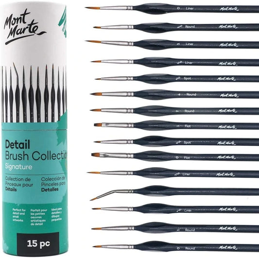 Buy Mont Marte Signature Detail Brush Set Of 15 at Best Art Supplies & Stationery Store. Check Price and Buy Online. ✓ Free Shipping ✓ Cash on Delivery