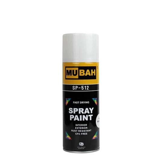 Shop Mubah Spray Paint No.40 White - 400 ml at Qasimstationers.pk. Find the best price and unleash your creativity with our premium spray paint!