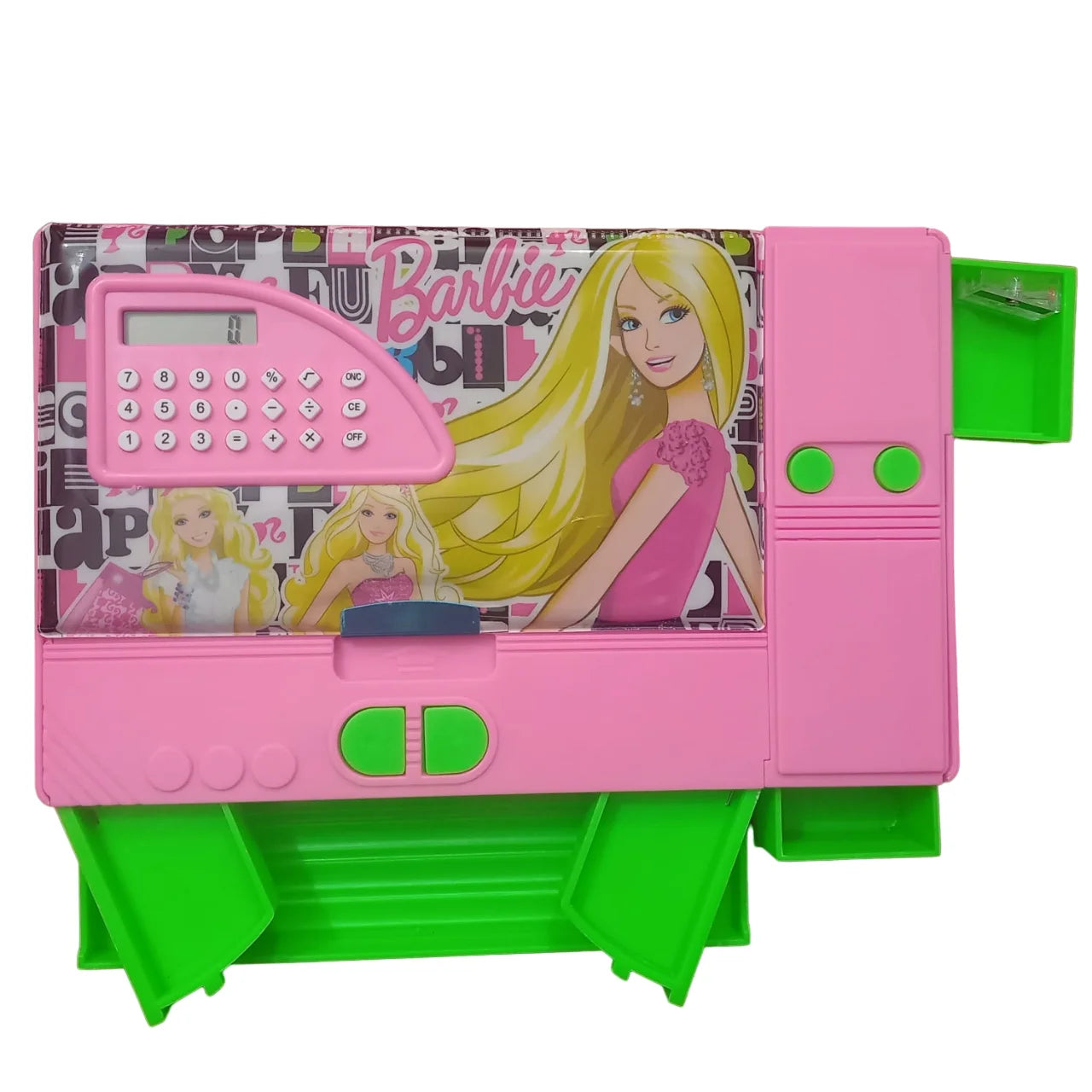 Multifunctional Jumbo Dual Side Magnetic Multipurpose Pencil Box with Calculator for Kids (Barbie) at Best Price in Pakistan. Best Art Supplies, Office & Stationery Store. ✓ Free Delivery ✓ Cash on Delivery ✓ Deals