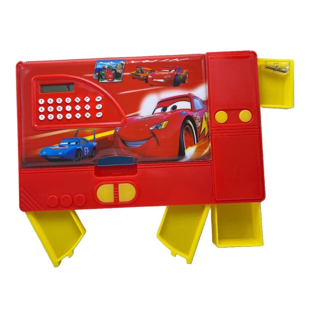 Shop the innovative Jumbo Dual Side Magnetic Pencil Box with Calculator for kids. This multifunctional tool is ideal for keeping school supplies organized and accessible.