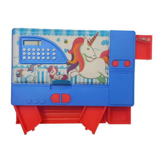 Multifunctional Jumbo Dual Side Magnetic Multipurpose Pencil Box with Calculator for Kids (Unicorn) at Best Price in Pakistan. Best Art Supplies, Office & Stationery Store. ✓ Free Delivery ✓ Cash on Delivery ✓ Deals