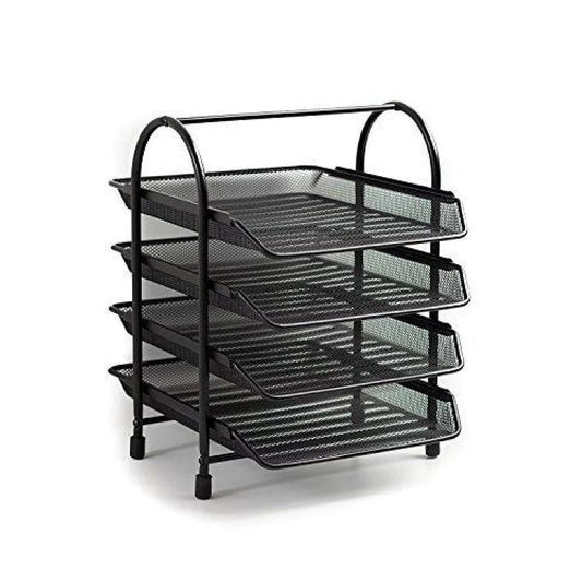 Keep your workspace clutter-free with our 4 Tier Heavy Duty Metal Desktop Letter Tray. A stylish and functional solution for all your document organization needs.
