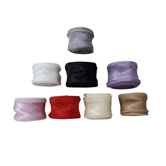 Shop 1.5-inch organza ribbon rolls for all your decoration and gift wrapping needs at Qasimstationers.pk. Quality and affordability in one place!