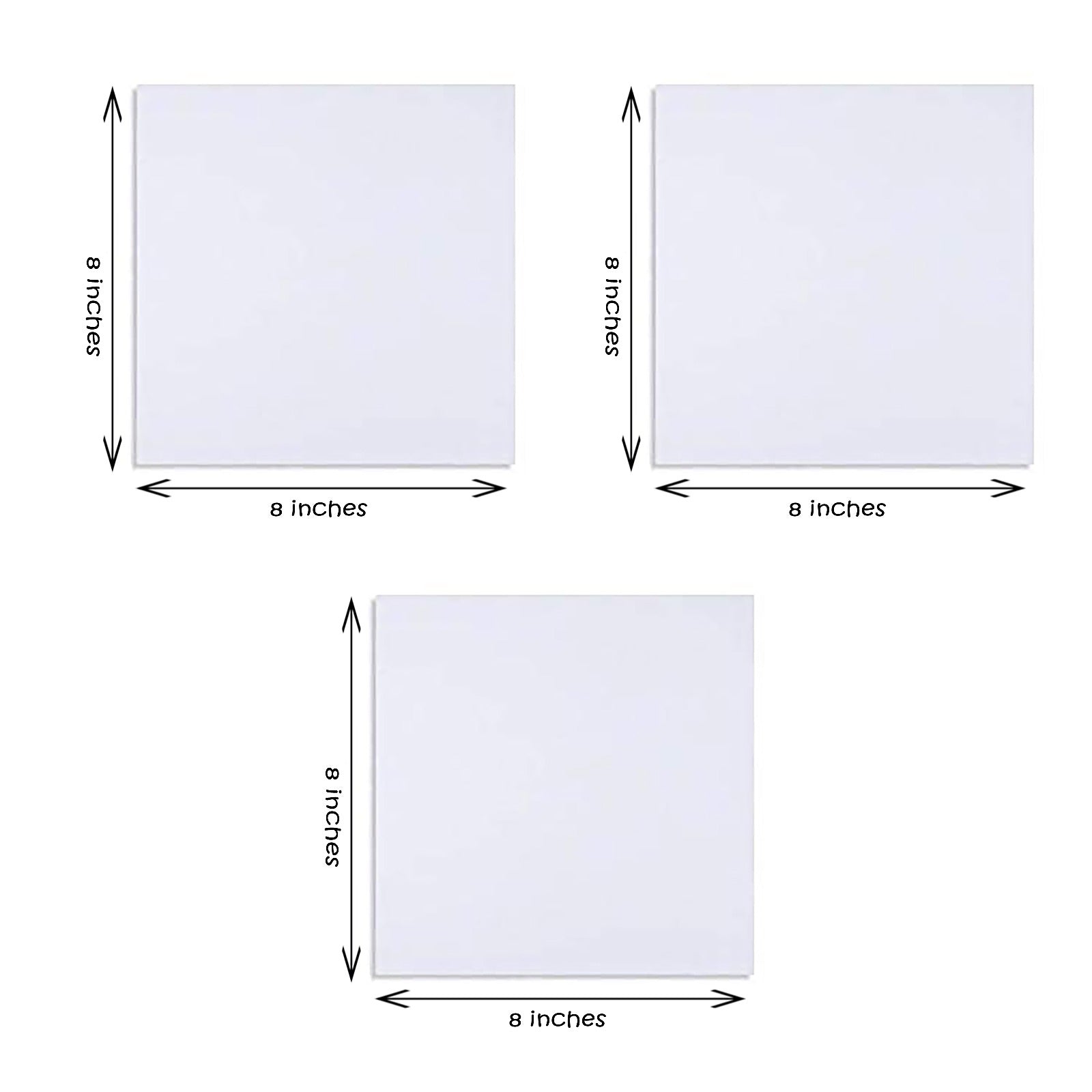 3 Piece of 8x8 Inches White Canvas Board at Best Price in Pakistan. Best Art Supplies, Office & Stationery Store. ✓Free Delivery ✓Cash on Delivery ✓Deals