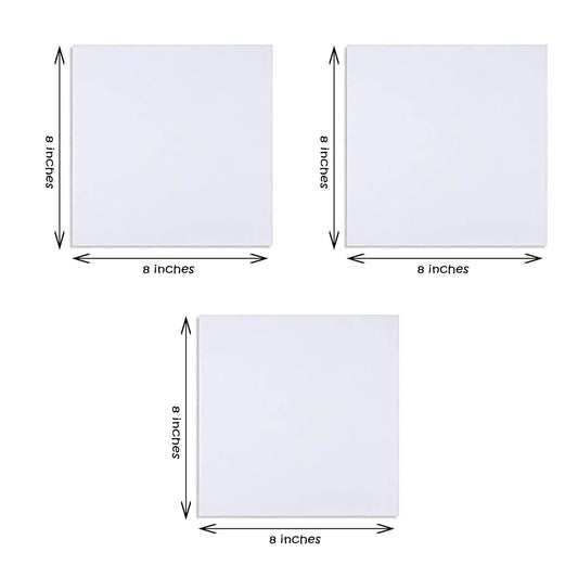 3 Piece of 8x8 Inches White Canvas Board at Best Price in Pakistan. Best Art Supplies, Office & Stationery Store. ✓Free Delivery ✓Cash on Delivery ✓Deals