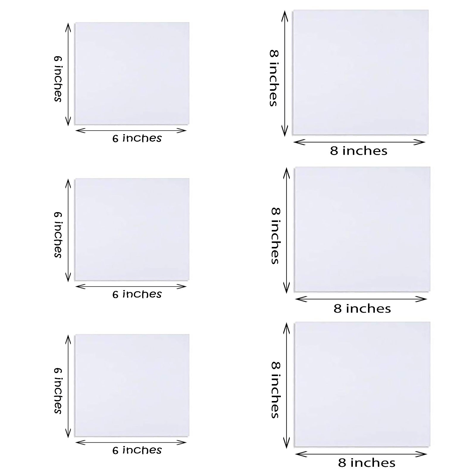 6 Piece of 6x6 and 8x8 Inches White Canvas Board at Best Price in Pakistan. Best Art Supplies, Office & Stationery Store. ✓Free Delivery ✓Cash on Delivery ✓Deals