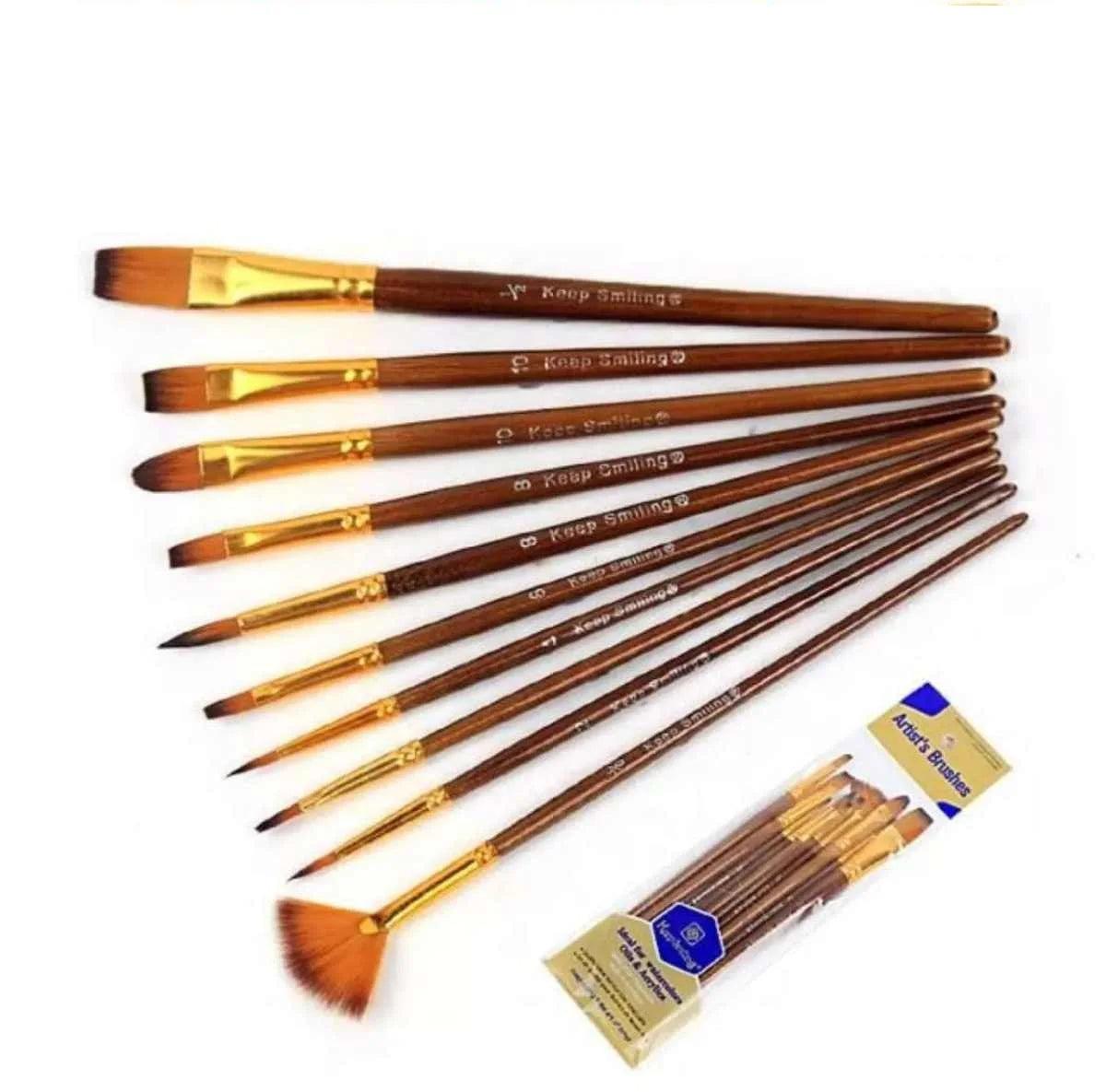 Buy Pack of 10 Multi Shapes High Quality Nylon Professional Art Paint Brush at Best Price in Pakistan. Best Art Supplies, Office & Stationery Store. ✓Free Delivery ✓Cash on Delivery ✓Deals