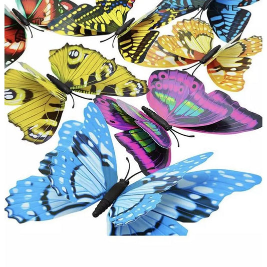 Beautify your home with our 3D PVC butterfly wall stickers. This pack of 12 decorative magnets is perfect for DIY projects, bringing life to walls and refrigerators.