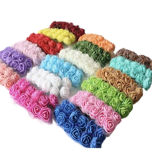 Brighten your events with our pack of 48 artificial rose flowers! At 2 cm each, these silk foam beauties are perfect for bouquets and home decor. Buy now!