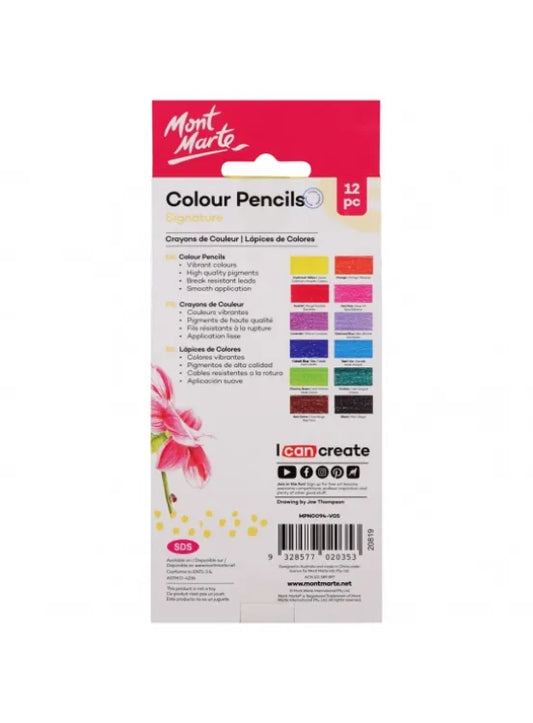 Mont Marte Color Pencils - Essentials 12pc