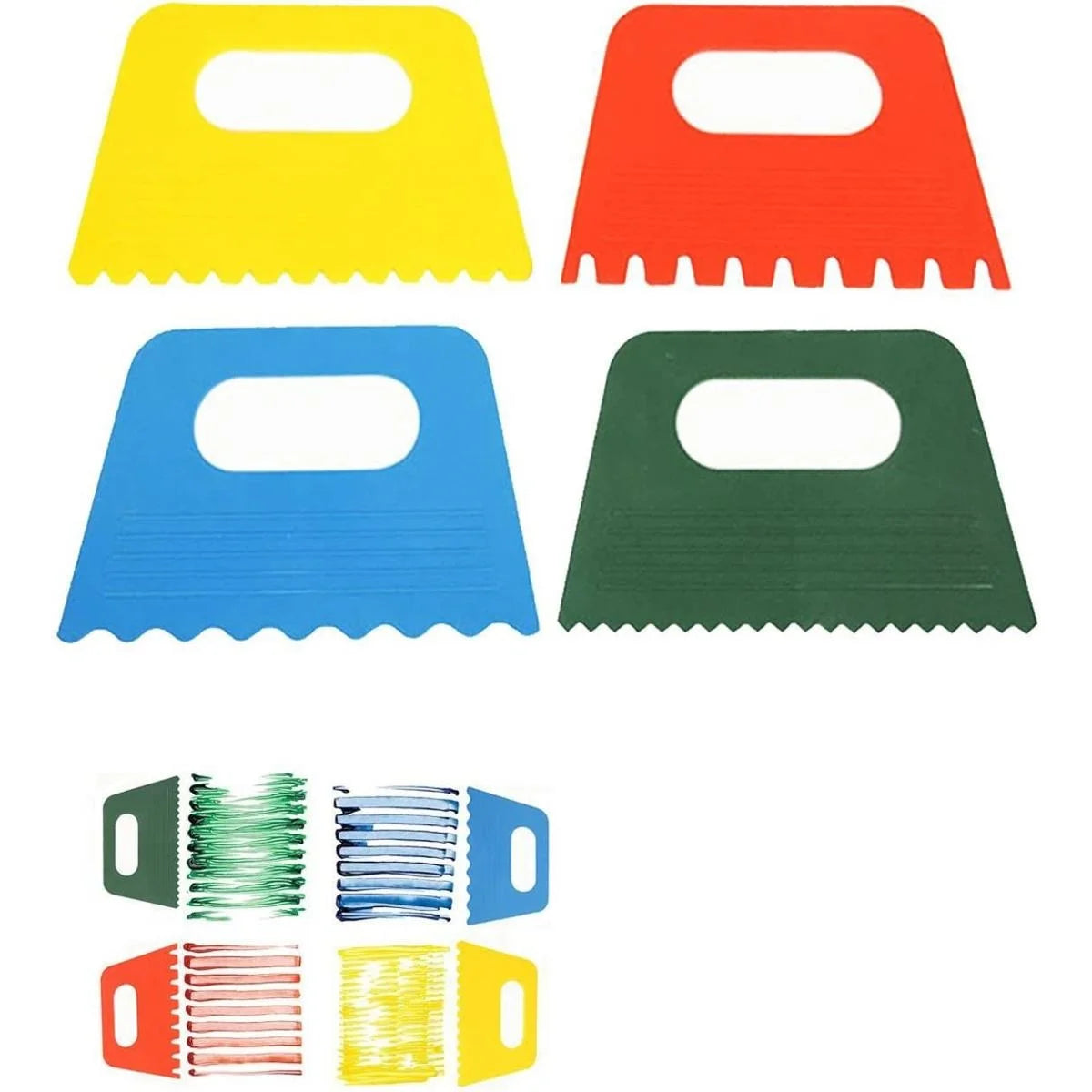 Perfect for artists of all skill levels, this versatile set includes four vibrant colored scrapers designed to enhance your drawing and painting techniques.