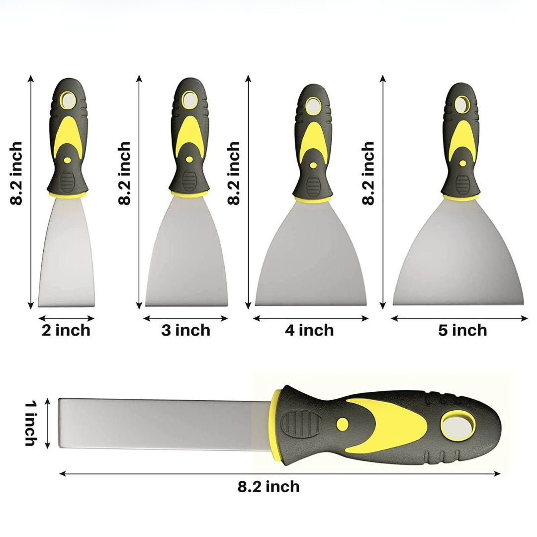 Blade Type: Flexible
Blade Material: Stainless Steel
Handle Material: Plastic
Handle color: Yellow and
Available Sizes: 2, 3, 4, inches(Optional)
Pack Of All Sizes Also Available.