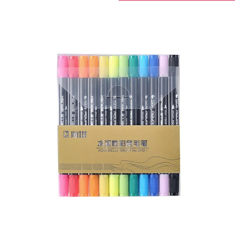 STA Watercolor Brush Pens Art Markers Unique Watercolors Fine Liner Brush Dual Tip for Adults kids Coloring Book Buy Dual Art Markers, Marker Pen, Watercolor Brush Pens Product on qasimstationers.pk