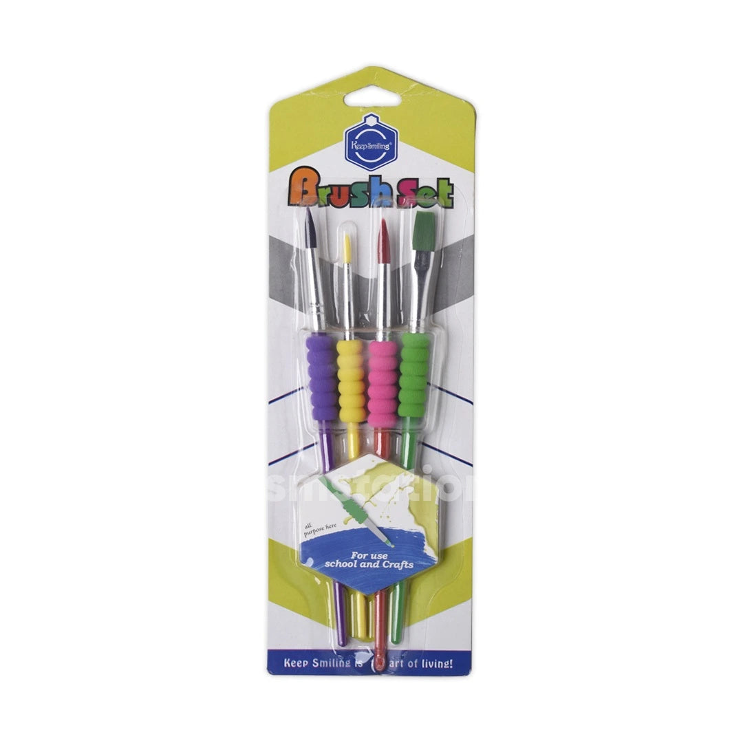 Set of 4 - Kids Soft Grip Paint Brush, Cute Plastic Pole Nylon Hair Brushes Craft at Best Price in Pakistan. Best Art Supplies, Office & Stationery Store. ✓ Free Delivery ✓Cash on Delivery ✓ Deals