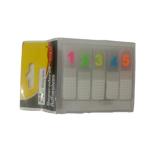 Best for home and office Five different colors Durable Perfect for Notes and reminders Each Color 20 Sheets Numeric Numbers Best for home and office