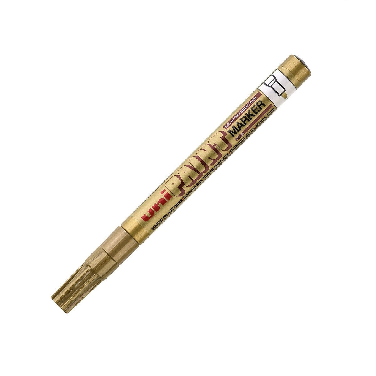 Buy UNI Paint Marker Golden online at best price in Pakistan from Qasimstationers.pk Available in All Colors and shades See Options pay cash on delivery right at your doorstep. Uni Paint Marker writes on virtually any surface glass, metal, wood, rubber, stone, plastic, paper, vinyl, leather, canvas Quick drying ink marks opaque