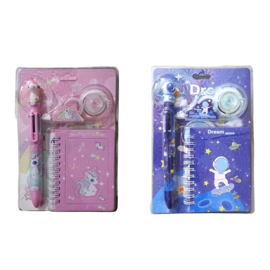 Dream Space Stationery Set For Kids Pencil Case / Pencil Box And Kawaii Stationery For Boys and girls Cute Stationery kit