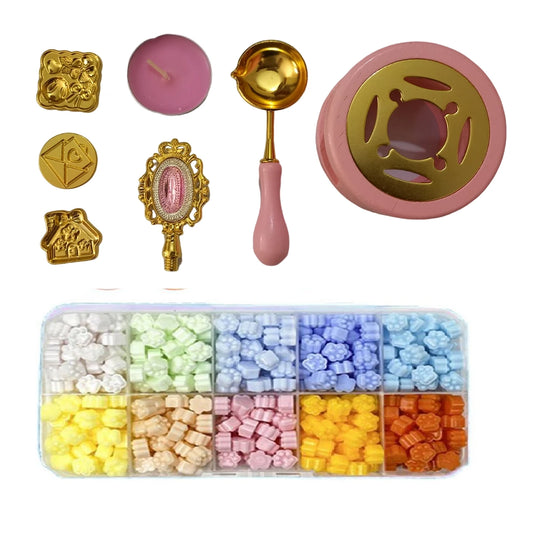 Create beautiful wedding invitations with our 17-piece Wax Seal Stamp Kit. Featuring a heater and coloring pen, it’s ideal for gifts and creative crafts.