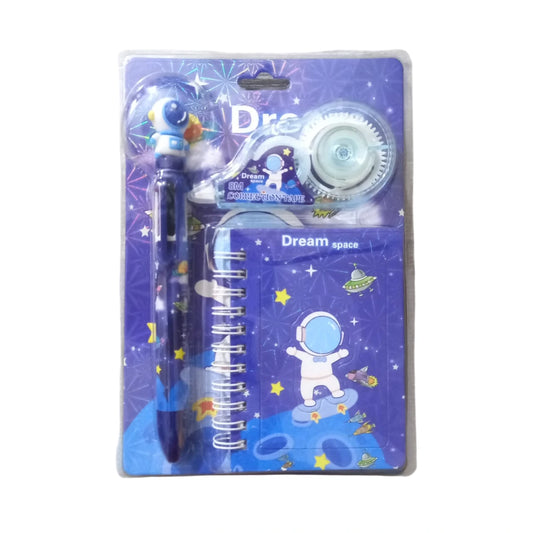 Dream Space Stationery Set For Kids Pencil Case / Pencil Box And Kawaii Stationery For Boys and girls Cute Stationery kit