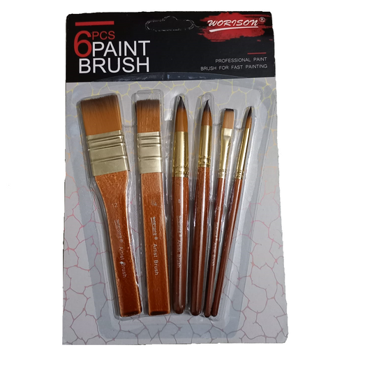 Buy Worison professional Paint Brush - Pack of 6 at Best Price in Pakistan. Best Art Supplies, Office & Stationery Store. ✓Free Delivery ✓Cash on Delivery ✓Deals