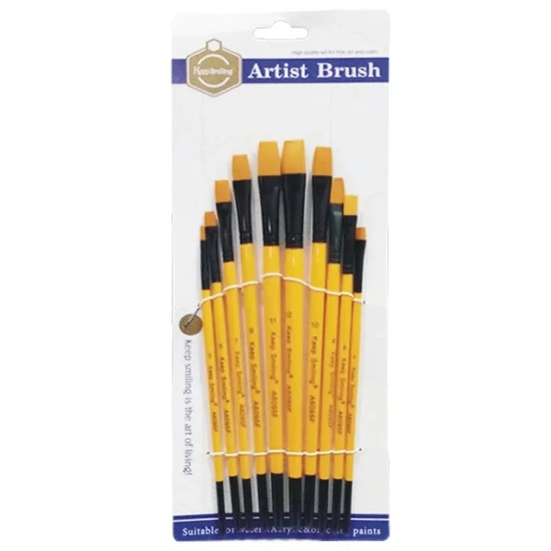 Buy keep Smiling Professional Fine Flat Tip Paint Brush Pack of 10 at Best Price in Pakistan. Best Art Supplies, Office & Stationery Store. ✓Free Delivery ✓Cash on Delivery ✓Deals