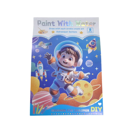 Watercolor Painting Bookmarks Book for Kids Palette Paint Book Water Coloring Drawing Book Toys Set with Brush