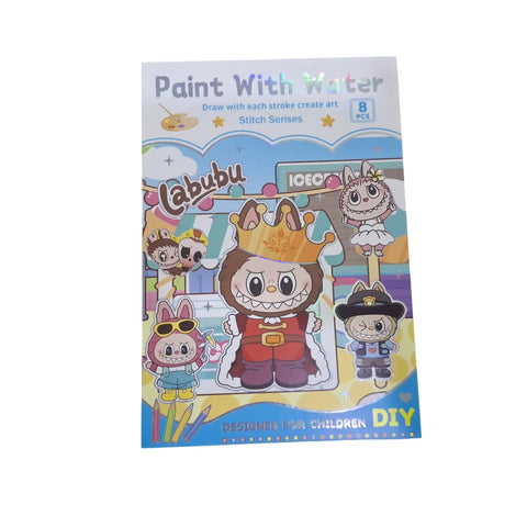 Watercolor Painting Bookmarks Book for Kids Palette Paint Book Water Coloring Drawing Book Toys Set with Brush