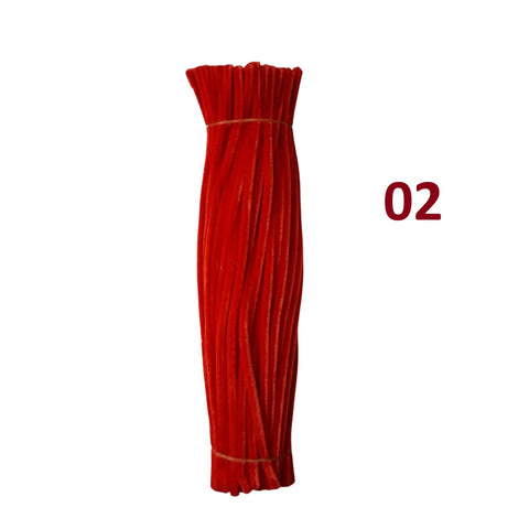 Pack of 100 - Pipe Cleaner velvet Sticks