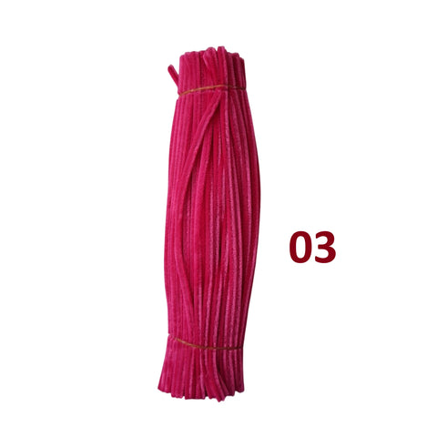 Pack of 100 - Pipe Cleaner velvet Sticks