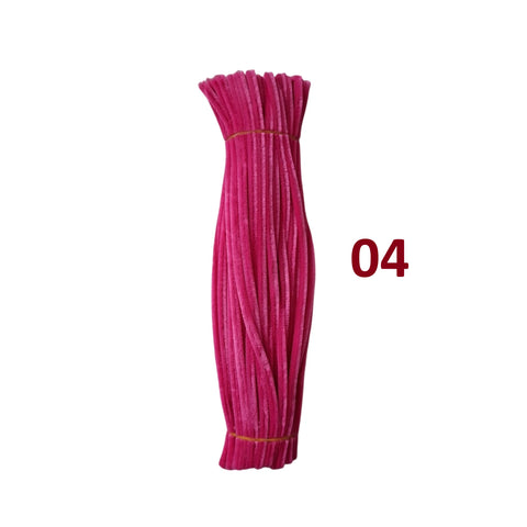 Pack of 100 - Pipe Cleaner velvet Sticks