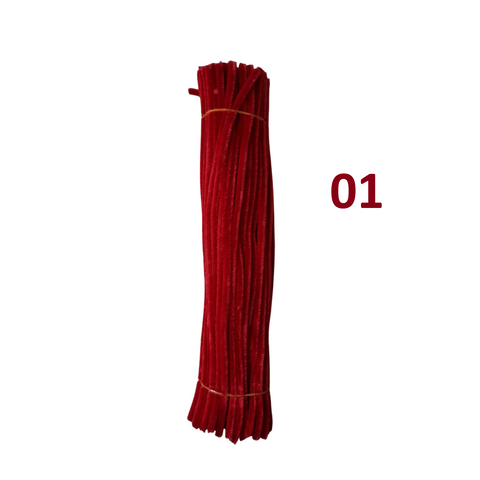 Pack of 100 - Pipe Cleaner velvet Sticks