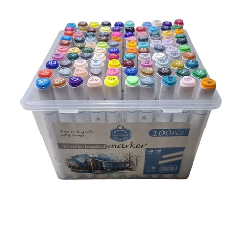 12/24/36/48/80/100/120 Keep Smiling Sketch Markers Twin Double Headed Markers alcohol ink markers for Drawing Touch Sketch