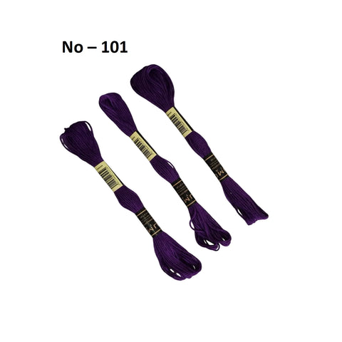 Pack of 3 - Anchor & Butterfly Solid Stitch Skeins Cotton Embroidery Thread Floss