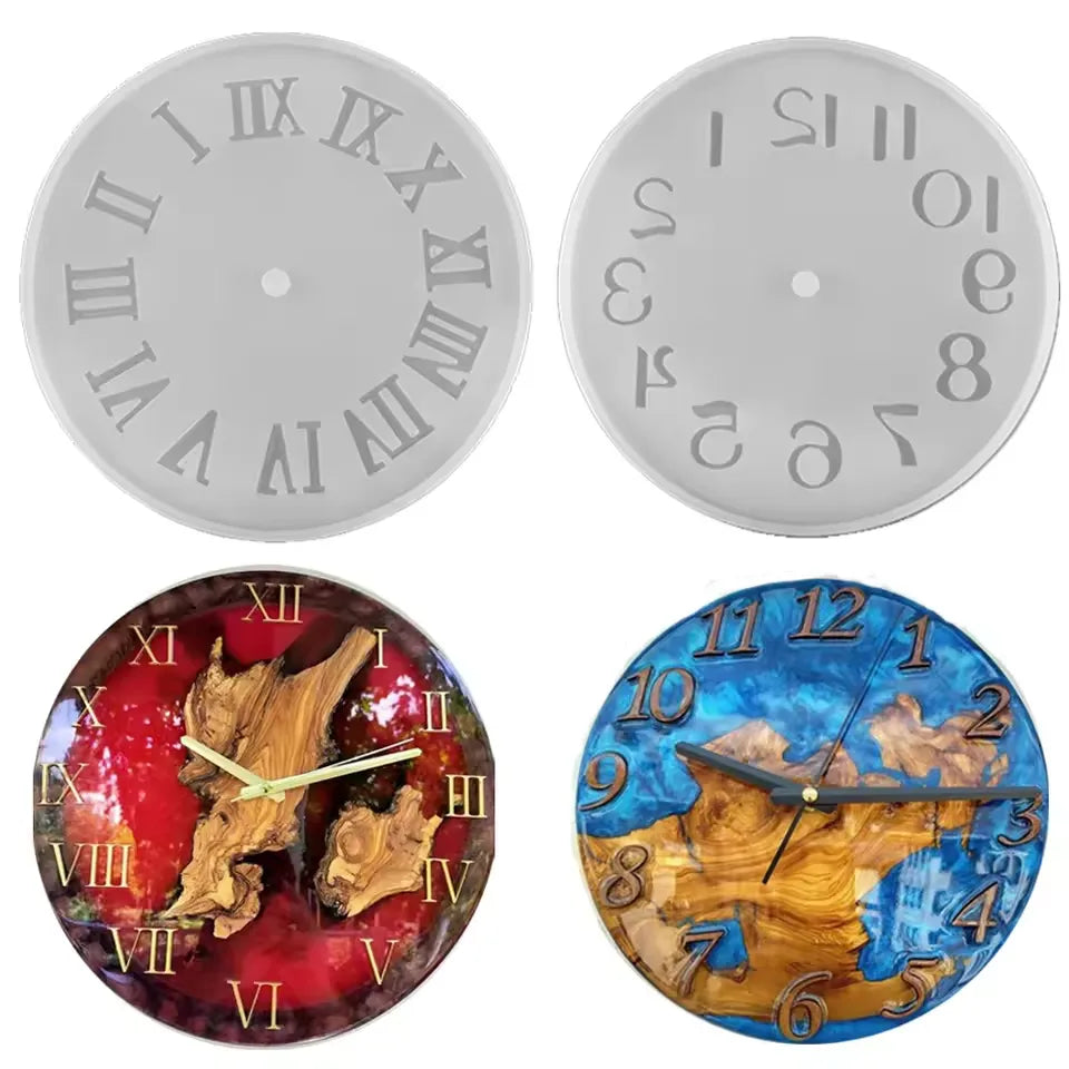 10/15 cm Clock Resin Molds Arabic Roman Numerals Constellation Silicone Casting Epoxy Resin Mold Handmade DIY Jewelry Crafts Making Tools