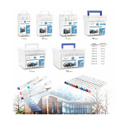 Shop Keep Smiling Sketch Markers in 12 to 120 packs! These twin double-headed alcohol ink markers are perfect for drawing and available at great prices.