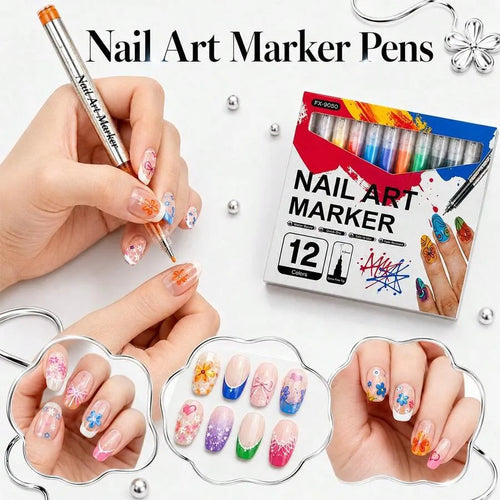 Shop the 12 Colors Direct Liquid Syringe Head Nail Art Pen online at Qasimstationers.pk. Experience ultra-fine tips and continuous ink for stunning designs.