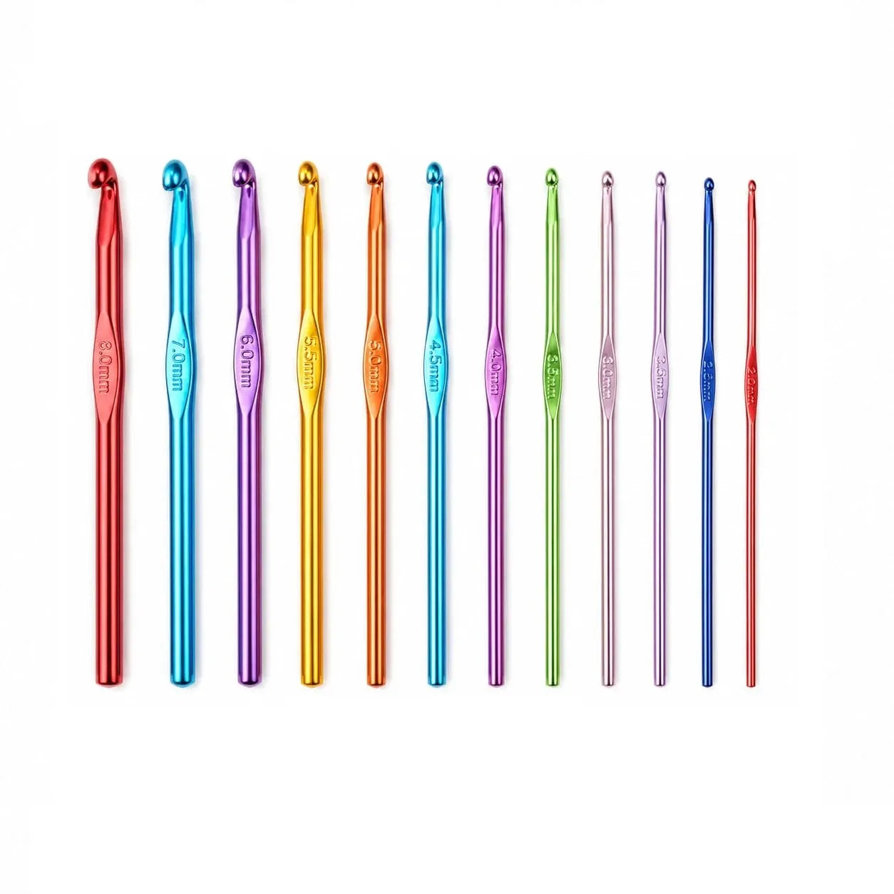 Shop the 12 Pcs Aluminium Crochet Hook Set (2mm–8mm) at Qasimstationers.pk. Quality knitting and crochet tools available online at competitive prices!