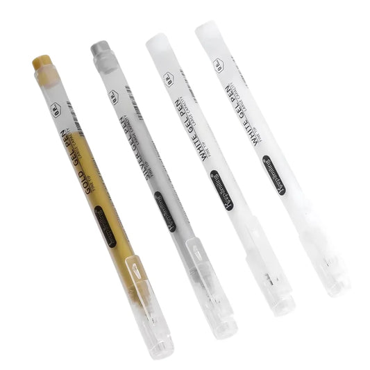 Shop the 1 Pc Keep Smiling White Gold Gel Pen for your creative needs. Perfect for sketching and highlighting, available online in Pakistan at great prices.