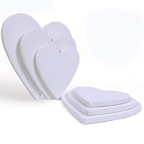Shop high-quality heart-shaped canvas boards for acrylic and oil painting. Available in various sizes at Qasimstationers.pk—your art starts here!