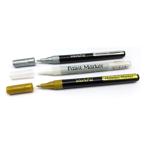 Workpal Metallic Marker Pen - Fine Point Nib Double Head Marker 1 Pc