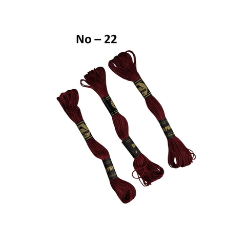Pack of 3 - Anchor & Butterfly Solid Stitch Skeins Cotton Embroidery Thread Floss