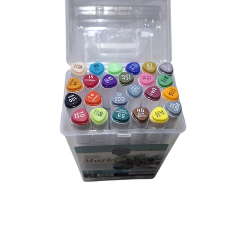 12/24/36/48/80/100/120 Keep Smiling Sketch Markers Twin Double Headed Markers alcohol ink markers for Drawing Touch Sketch